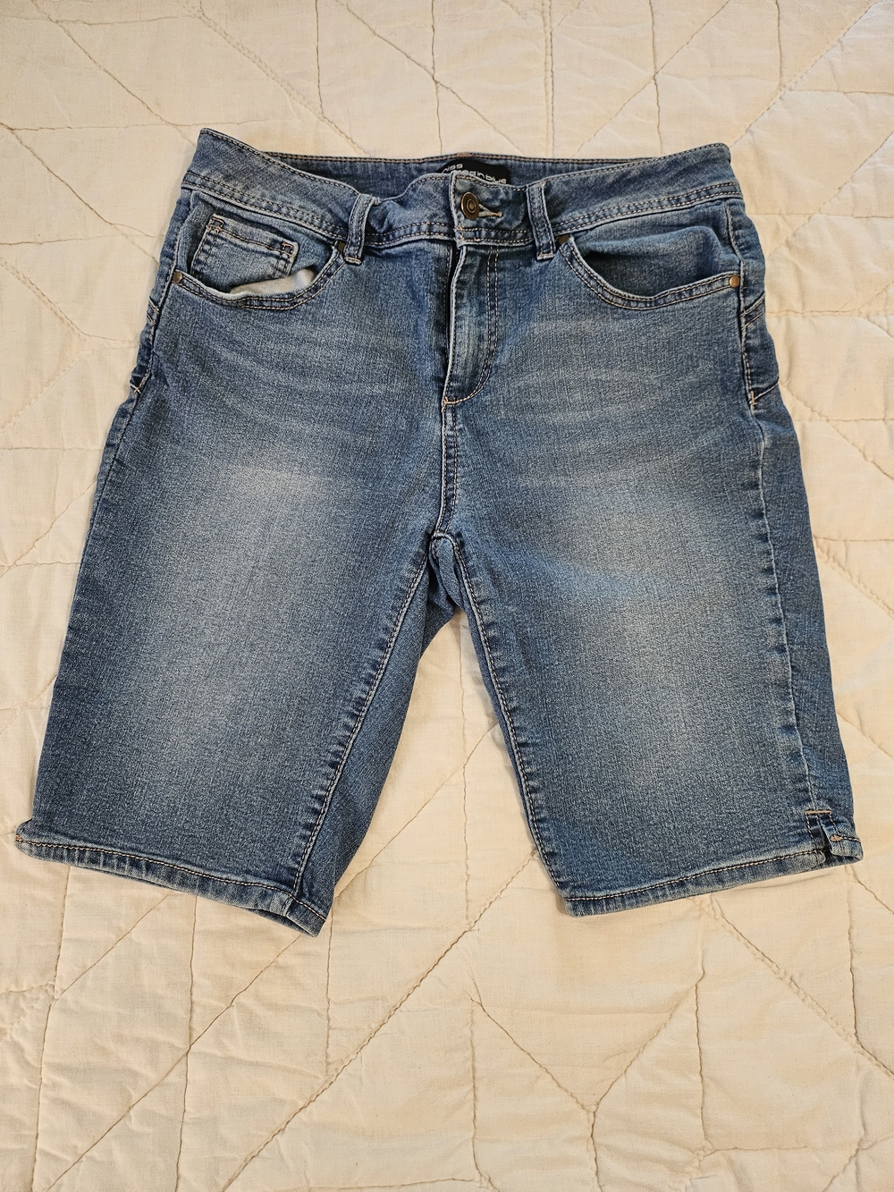 Miss Poured In Blue Bermuda Shorts- Size 10